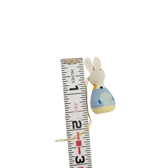VTG‎ Lot of 12 Miniature Easter Tree Ornaments Bunny Wood Figurines 1.5" Painted - Picture 4 of 5